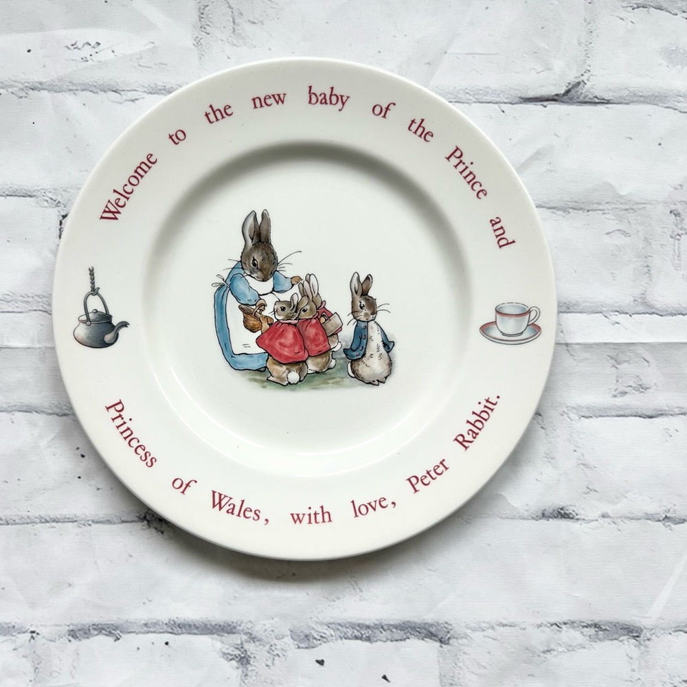 Wedgwood Peter Rabbit Plate Prince William’s Birth Collectible